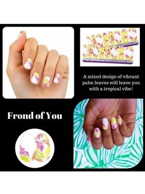 NWT ColorStreet Frond of You 100% Real Nail Polish Strips